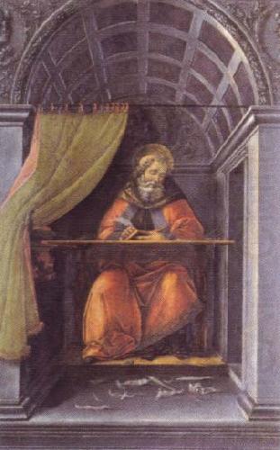 st.augustine in the cell, Sandro Botticelli